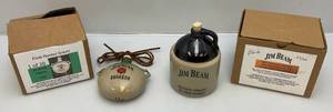 lot 38 image: Vintage Collectible Jim Beam (RED WING) Convention Piece 2930 In Original Box & Flask Hunter Green 1 Of 30