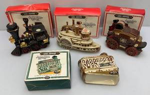lot 41 image: Three Collectible EZRA BROOKS Collectors Series Decanters In Original Boxes (EMPTY)