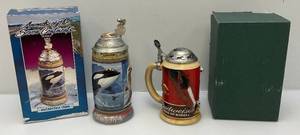 lot 61 image: Misc. Embossed Animal Steins In Original Boxes (NIB)