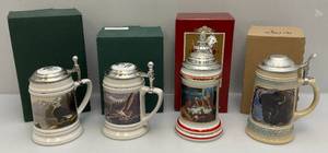 lot 64 image: Vintage Misc. Collectors Steins Including Budweiser & More (MIB)