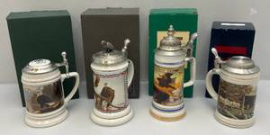 lot 66 image: Vintage Misc. Collectors Steins Including Budweiser & More (MIB)