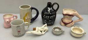 lot 78 image: Vintage Female Figural Mugs & More