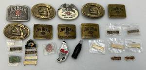 lot 84 image: Misc. Collectibles Including Jim Beam Belt Buckles & More
