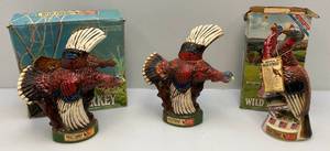 lot 90 image: Vintage Austin Nichols Wild Turkey Decanters (EMPTY) Some In Original Boxes