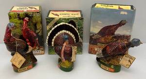 lot 96 image: Vintage Austin Nichols Wild Turkey Decanters (EMPTY) In Original Boxes