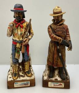 lot 98 image: 1976 Hoffman The Stage Driver & Red River Breed Figural Decanters (EMPTY)