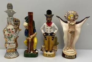 lot 102 image: Misc. Collectible Figural Decanters & More (EMPTY)