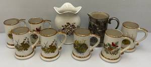 lot 105 image: Misc. BEAM (Lockhardt) Steins & Vase