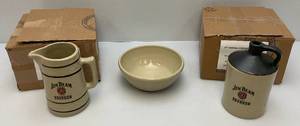 lot 109 image: Misc. Jim Beam (RED WING) Collectors Pieces Including 1 Of 75 Jug & 1 Of 75 Pitcher & Bowl