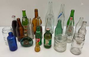 lot 110 image: Large Group Of Misc. Vintage Pop Bottles & More