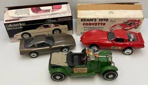 lot 112 image: Vintage Misc. Car Decanters Including Beam & More (EMPTY)