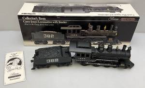 lot 127 image: Jim Beam Decanter Collectors Item Casey Jones Locomotive With Tender (NIB) Sold EMPTY