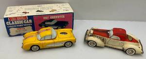 lot 128 image: Vintage EZRA BROOKS Car Decanters Including (1932 Auburn & 1957 Corvette) In Original Boxes (EMPTY)