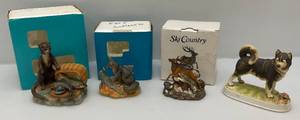 lot 130 image: Misc. Vintage Collectible Ski Country Miniature Animal Decanters (EMPTY) Some In Original Boxes