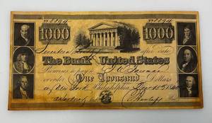 lot 152 image: 1840 - $1000  The United States Currency Note (In Protective Sleeve)