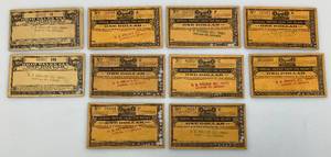 lot 160 image: Misc. Vintage OHIO Prepaid Sales Tax One Dollar Tax Cards (In Protective Sleeve)