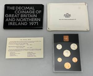 lot 165 image: 1971 The Decimal Coinage Of Great Britain & Northern Ireland Proof Set