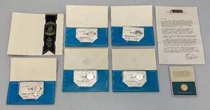 lot 173 image: 1970s Franklin Mint Collectors Society Official Membership Cards With Solid Sterling Silver Metal