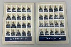 lot 177 image: Two 2018 USS Missouri Forever Stamp Sheets (20) Stamps