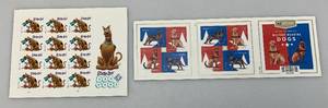 lot 188 image: Two USPS Full 1 2018 (12) Scooby-Doo & 1 2019  (20) Military Working Dogs Stamp Sheets
