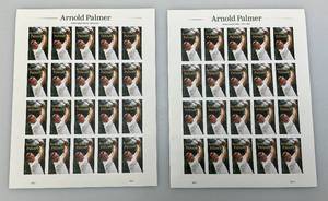 lot 192 image: Two 2019 USPS Full (20) Stamp Sheets Arnold Palmer