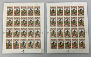lot 196 image: Two 2007 USPS Full (20) Stamp Sheets Take Me Out To The Ball Game