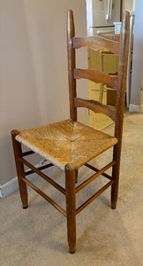 lot 71 image: Vintage Wooden Ladder Back Chair