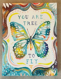 lot 55 image: Colorful Canvas Print You Are Free To Fly