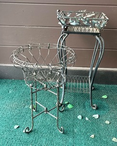 lot 82 image: Two Metal Planter Stands