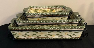 lot 100 image: Temp-Tations Nesting Casserole Dishes