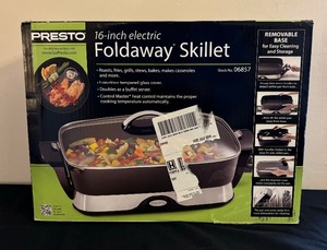 lot 123 image: New Presto 16 Electric Foldaway Skillet 06857