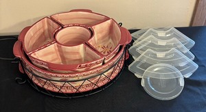 lot 38 image: Temp-Tations Platter with Divided Dish Bowl