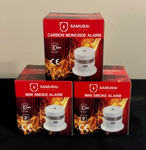 lot 151 image: Three Samurai Mini Smoke Detectors