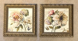 lot 152 image: Two Beautiful Floral Prints by Lisa Audit