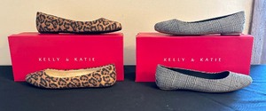 lot 62A image: Two Pairs of New Kelly & Katie Size 6 12 Flats  Kelly and Katie Pirassa Flats