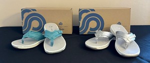 lot 171 image: Two Pairs of New Clarks Cloud Stepper Size 6 Sandals