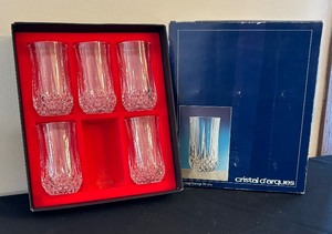 lot 187 image: Cristal dearques Crystal Tumblers