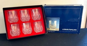 lot 188 image: Set of Six Cristal dearques Crystal Low Balls