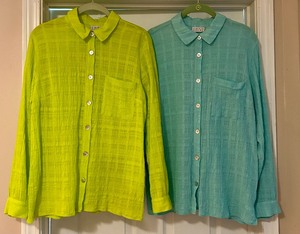 lot 205 image: Two Joan Rivers Button Down Shirts