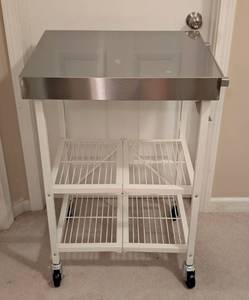 lot 236 image: Origami Foldable Rolling Kitchen Island