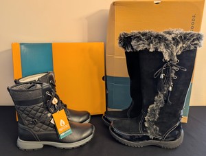 lot 229 image: Two New Pairs of Sporto Black Womens Boots