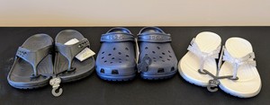 lot 250 image: Three New Crocs Sandals and Clogs