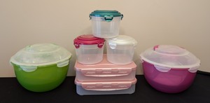 lot 265 image: Lock & Lock Plastic Food Storage Containers