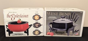 lot 270 image: Pair of West Bend Fondue Pots