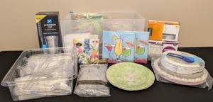 lot 300 image: Disposable Plates and Flatware