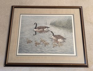 lot 310 image: Framed Birds of a Feather Print by Gerald Lubeck