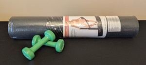 lot 317 image: New DB Method Yoga Mat and Hand Weights