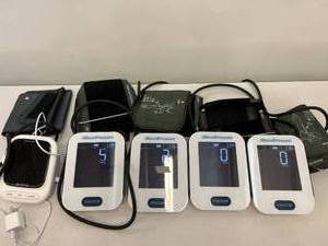 lot 23 image: MSRP $750  Lot of 5 iBloodPressure Plus Cellular Blood Pressure Monitors With Cuffs - In Great Working Condition