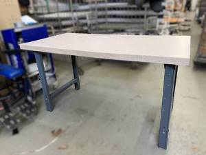 lot 50 image: Industrial Workbench Work Table - In Good Condition  60 x 30 x 32.5