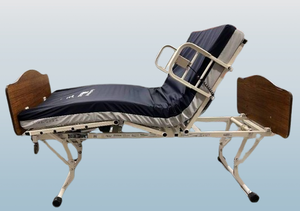 lot 57 image: MSRP $3800 Joerns Healthcare ECC EasyCare Hospital Long Term Care Assist Bed WRemote & High Quality Therapeutic Geo-Mattress Max -prevention of skin breakdown in moderate to high risk individuals -Works XLNT